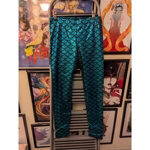 Poprageous Mermaid Blue Leggings Sz L